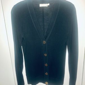 Tory Burch Black w Gold Buttons Cardigan